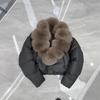 Зима новая женская короткая теплая одежда из пуха и хлопка женская иностранного стиля куртка с воротником из искусственного лисьего меха женская