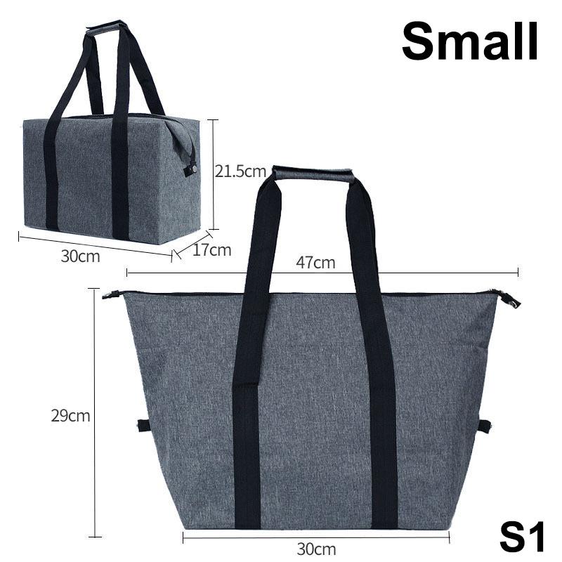 Large Capacity Insulated Grocery Picnic Cooler Bags Reusable Folding Fresh-Keeping Bag For Travel, Lunch, Camping, Food