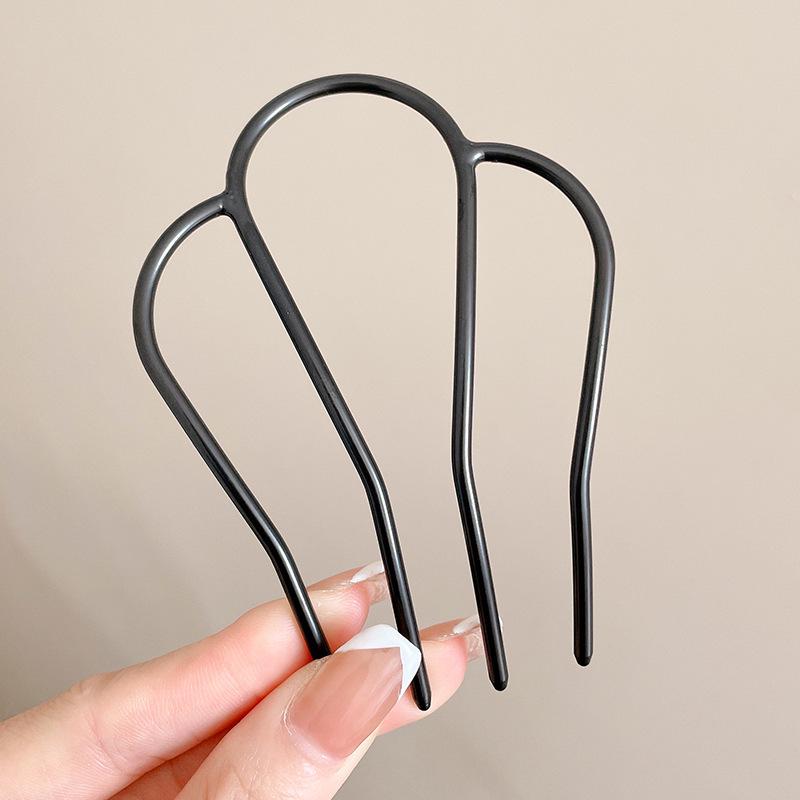 Elegant U-Shaped Chinese Hairpin: Women's Bun Tool, Decorative Insert Comb, Premium Hair Accessory