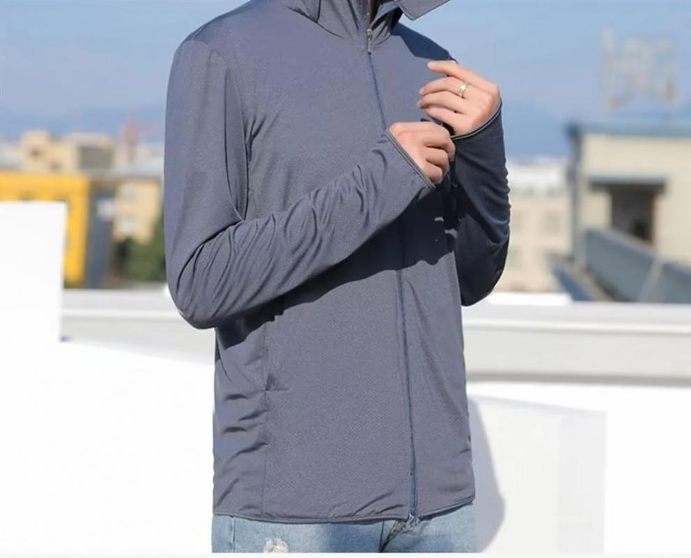 Unisex Outdoor Eisseide Sonnenschutzjacke – Leicht, Atmungsaktiv und Kühl für Sommeraktivitäten