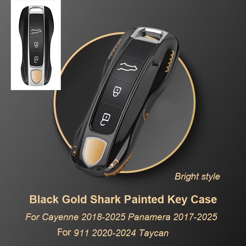 For Porsche Panamera Cayenne Macan 718 Cayman Boxster 911 Taycan Car 92 Personalized Key Case Protective Shell Remote Fob Cover