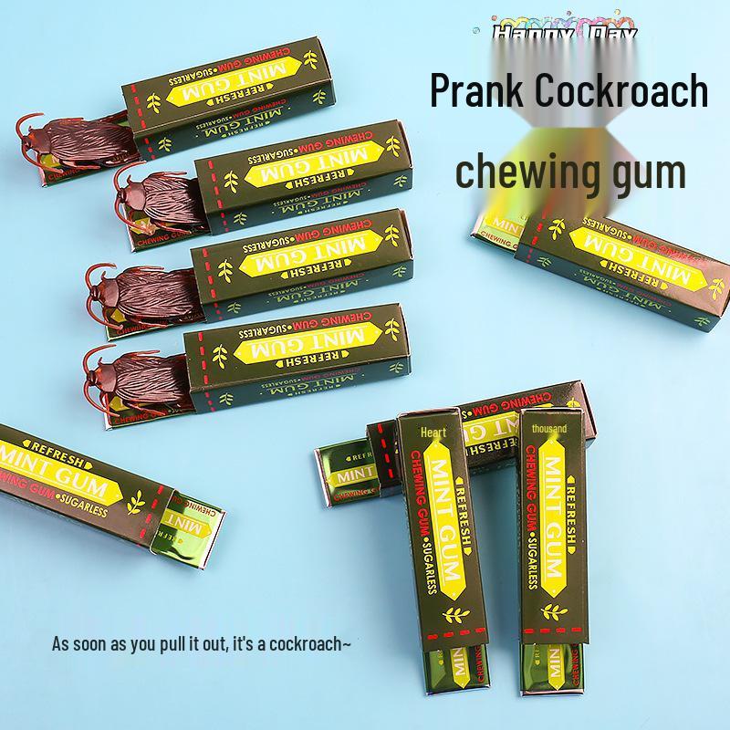 Funny Cockroach Chewing Gum Prank Toy: Novelty Gag for April Fool's Scare