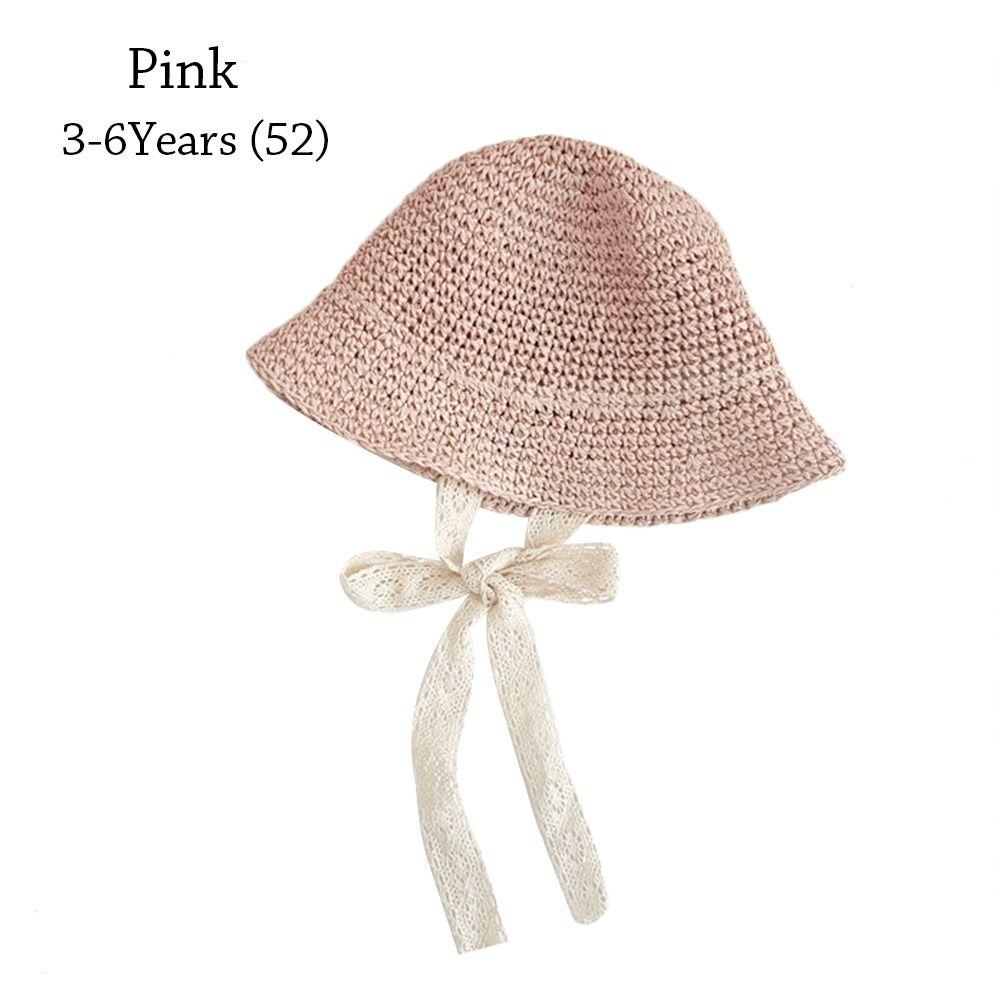 Children Kids Princess Casual Beach Hat Straw Cap Lace Baby Hat Panama Cap