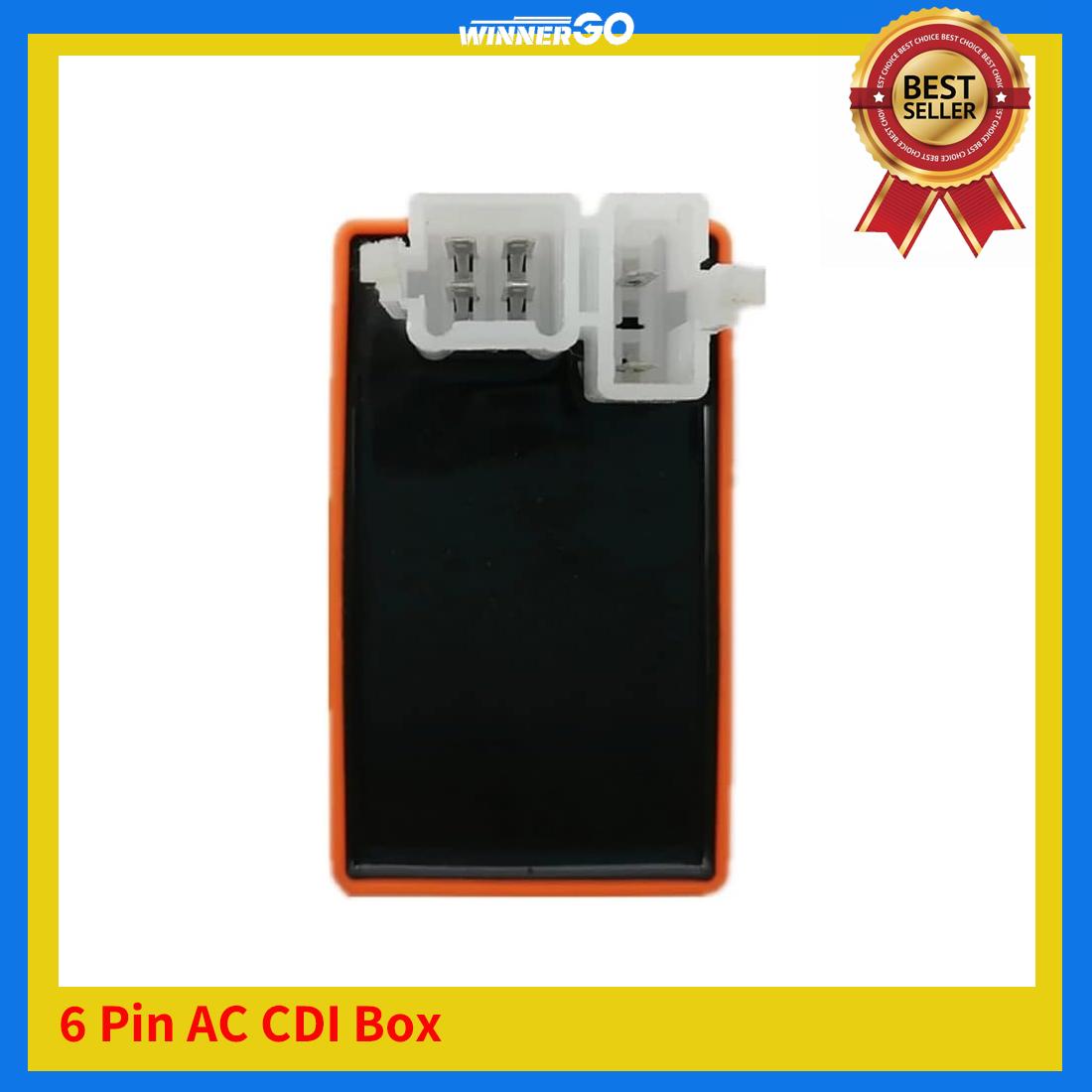 

6-піновий AC CDI блок Високопродуктивна гоночна деталь для CG 50cc 125cc 150cc 200cc 250cc Вертикальний двигун ATV Pit Dirt Bike Go Kart Moto