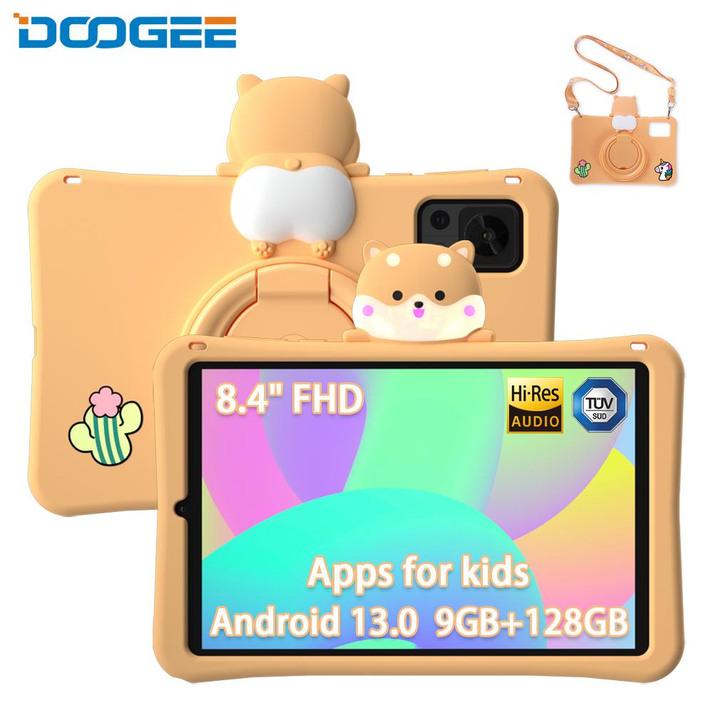 

Мини-детский планшет DOOGEE T20, 8 дюймов, Android 13, 9 ГБ(4 ГБ + 5 ГБ Расширение) +128 ГБ детский планшет для защиты глаз, 5060 мАч, 13 МП + 5 МП, чехол Eva, две SIM-карты, 4G