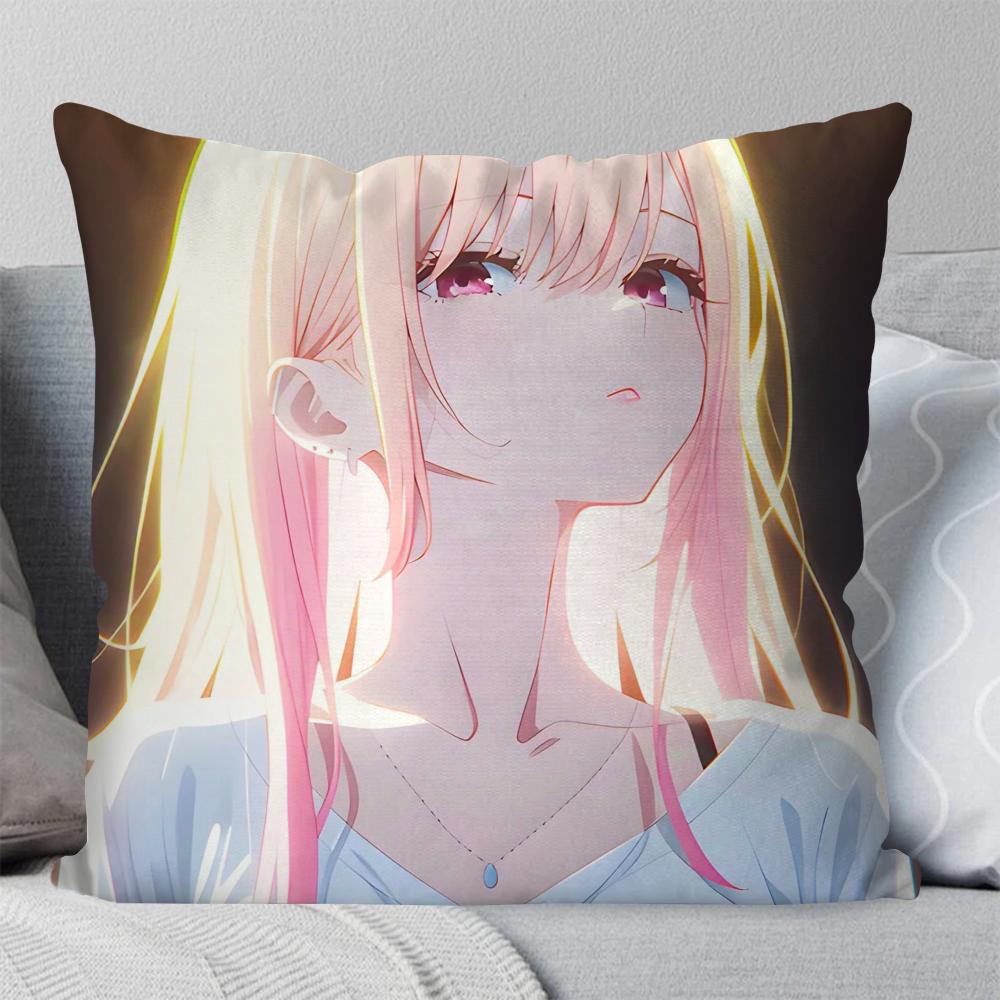 Yuzuriha Inori Animation G-Guilty C-Crown Pillow Case Square Pillow Bedroom SofaLeisure ComfortLiving Room Home Decoration 40X40