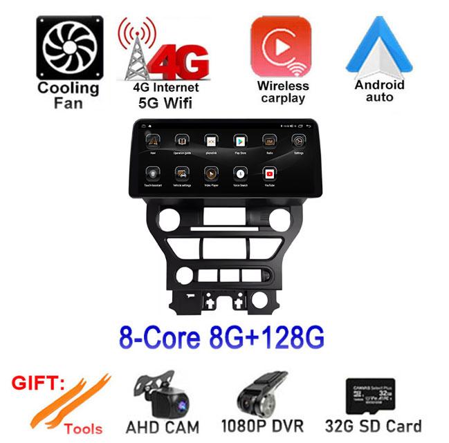 12.3" Android 14 For Ford Mustang 2015 - 2020 Head Unit Car Raido GPS Navigation Multimedia Player Video System
