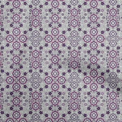 Cotton Flex Gray Fabric Asian Suzani  Sewing Fabric By The Yard Printed Diy Clothing Sewing Supplies 40 Inch