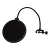 Microphone Pop Filter 360 Degree Adjustable Versatile Sturdy Dual Layered Wind Pop Screen Shield with Gooseneck Stand