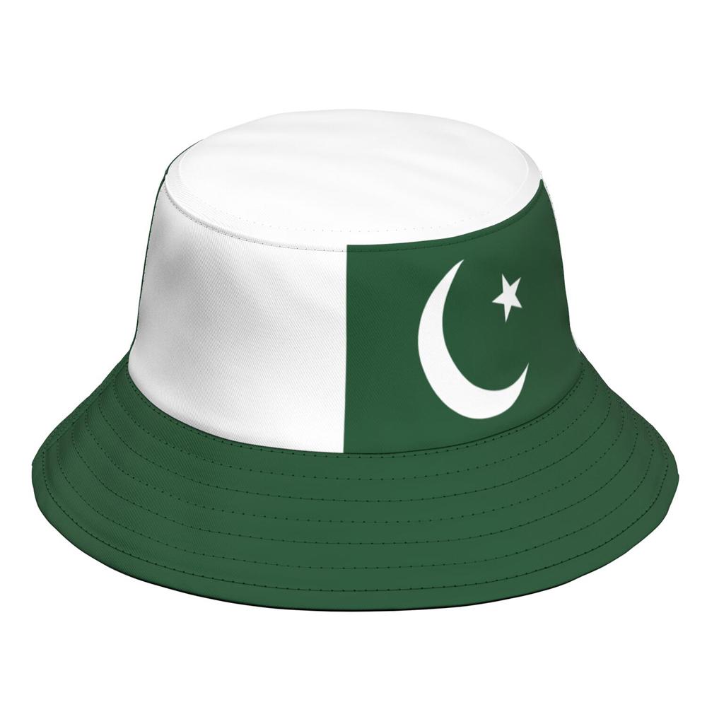 Pakistan Fisherman Hats Free Custom Name Logo Bucket Cap Nation Flag Islam Arabic Islamic Pk Pakistani Arab Print Photo Headgear