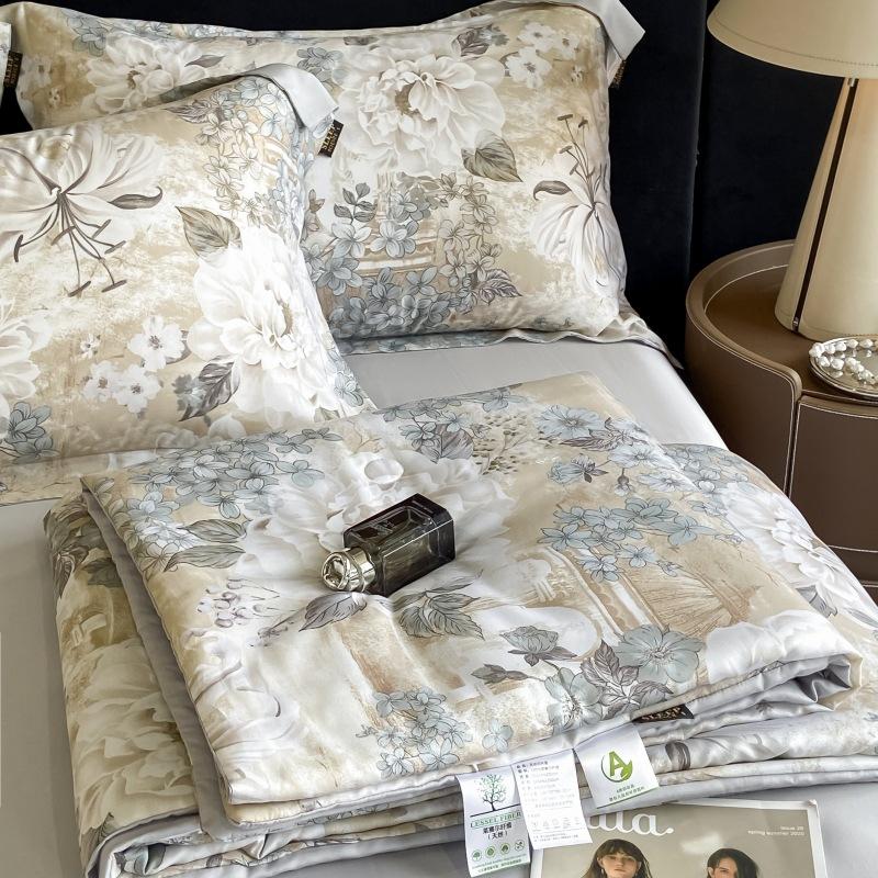 

Летний кондиционер класса А для матери и ребенка Tencel, пригодный для машинной стирки, из искусственного шелка, на ощупь телесного цвета, тонкое одеяло для сна 200x230cm single quilt