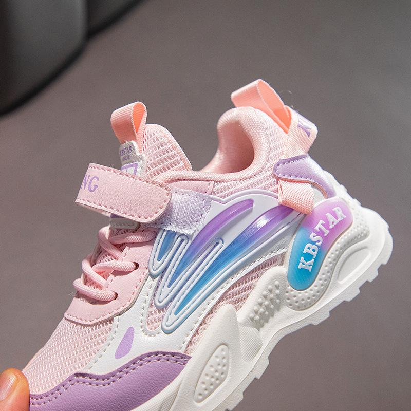Dětské studentské síťované běžecké boty Pohodlná měkká podrážka Chlapecké a dívčí Korejský styl Dad shoes