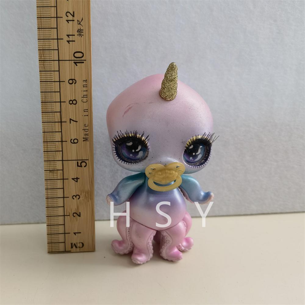 Original 11Cm-13Cm Rainbow Unicorn Doll Little Monster Mud Doll Children'S Game House Toy Set Gift