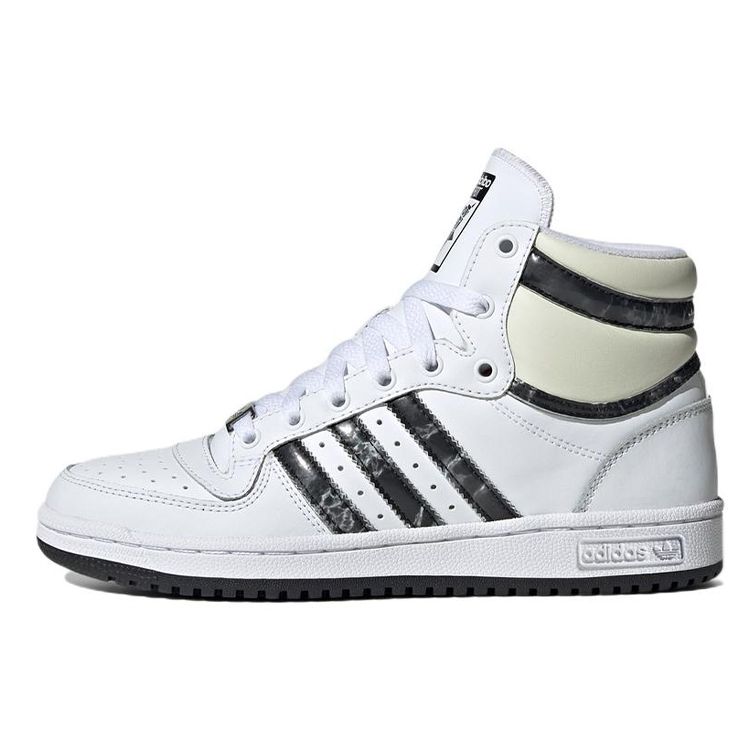 Adidas Originals Top Ten Rb Άνετα Ανθεκτικά Παπούτσια Σκέιτ Υψηλού Προφίλ Γυναικεία Αθλητικά Παπούτσια Λευκά Μαύρα HQ6753