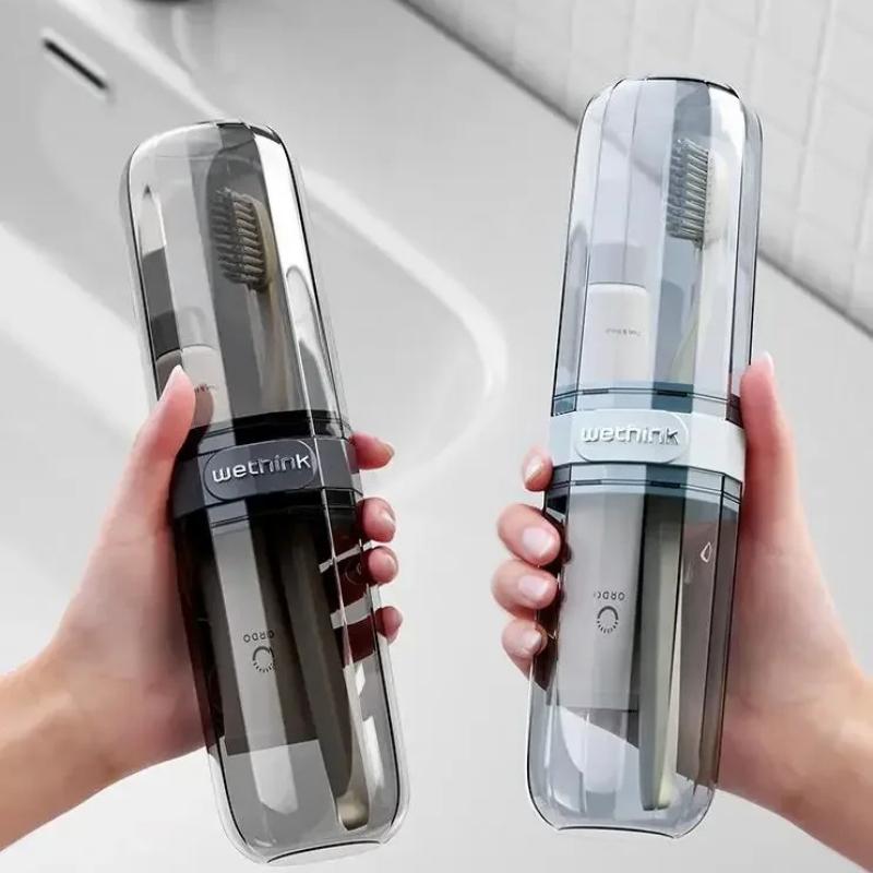 Travel Toileting Cup, Toothbrush, Toothpaste, Dental Utensils Cup, Portable Dental Jar Storage Set, Three In One Travel Mouthwash Cup