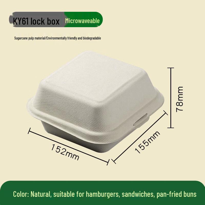 Compostable Bagasse Pulp Food Containers 100 Pcs