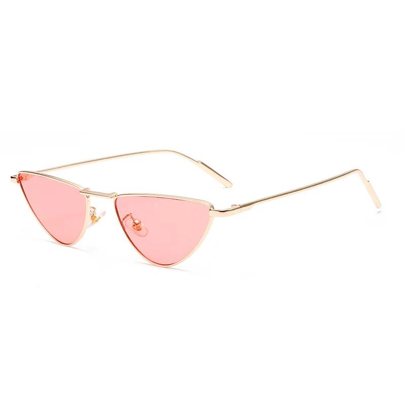 Cat Eye Sunglasses Luxury Brand Design Women Metal Triangle Sun Glasses Fashion Lady Shades UV400 Eyewear Oculos Gafas De Sol