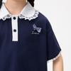 Girls' Embroidered Frill Collar Polo T-shirt