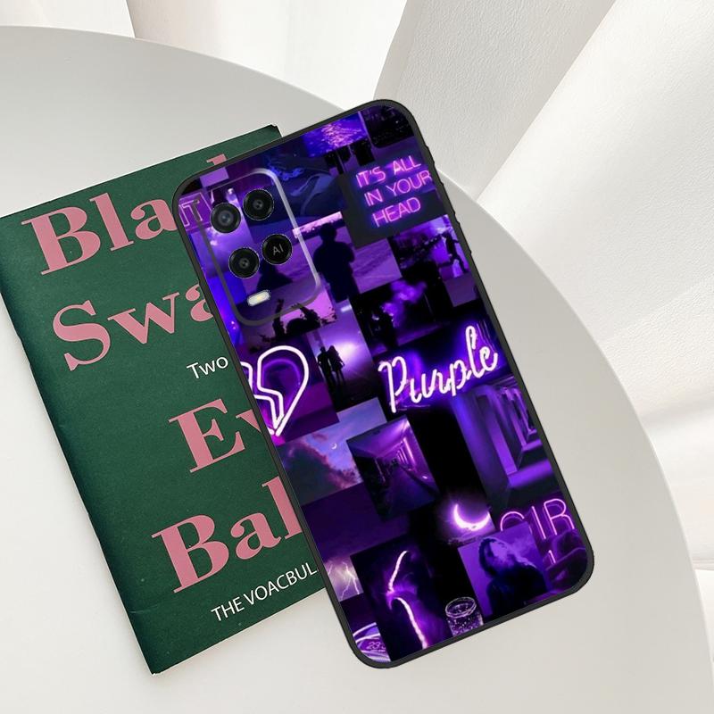 Infinity On Purple Case For Oppo A96 A76 A16 A15 A17 A52 A72 A54S A57S A58 A78 A98 A57 A77 A54 A74 A94 Cover