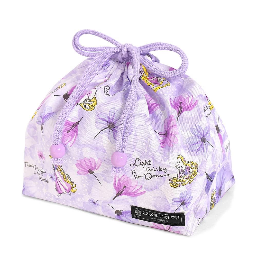 COLORFUL CANDY STYLE Disney Drawstring Lunch Bag with Name Tag (Medium) / Rapunzel / FASHIONABLE PRINCESS / Rapunzel / Princess Rapunzel N3492000