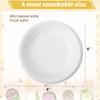 Bokon 100 Count 4 Inch Small Paper Plates Heavy Duty Round Paper Starch Disposable Plates Mini Party Plates Bulk for Dessert, Cake, Appetizer, Dinner