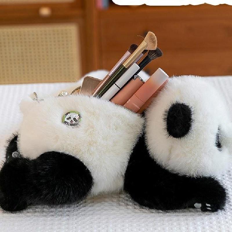 Plush Shoulder Panda Bag Makeup Package Adjustable Size Decorations Cartoon