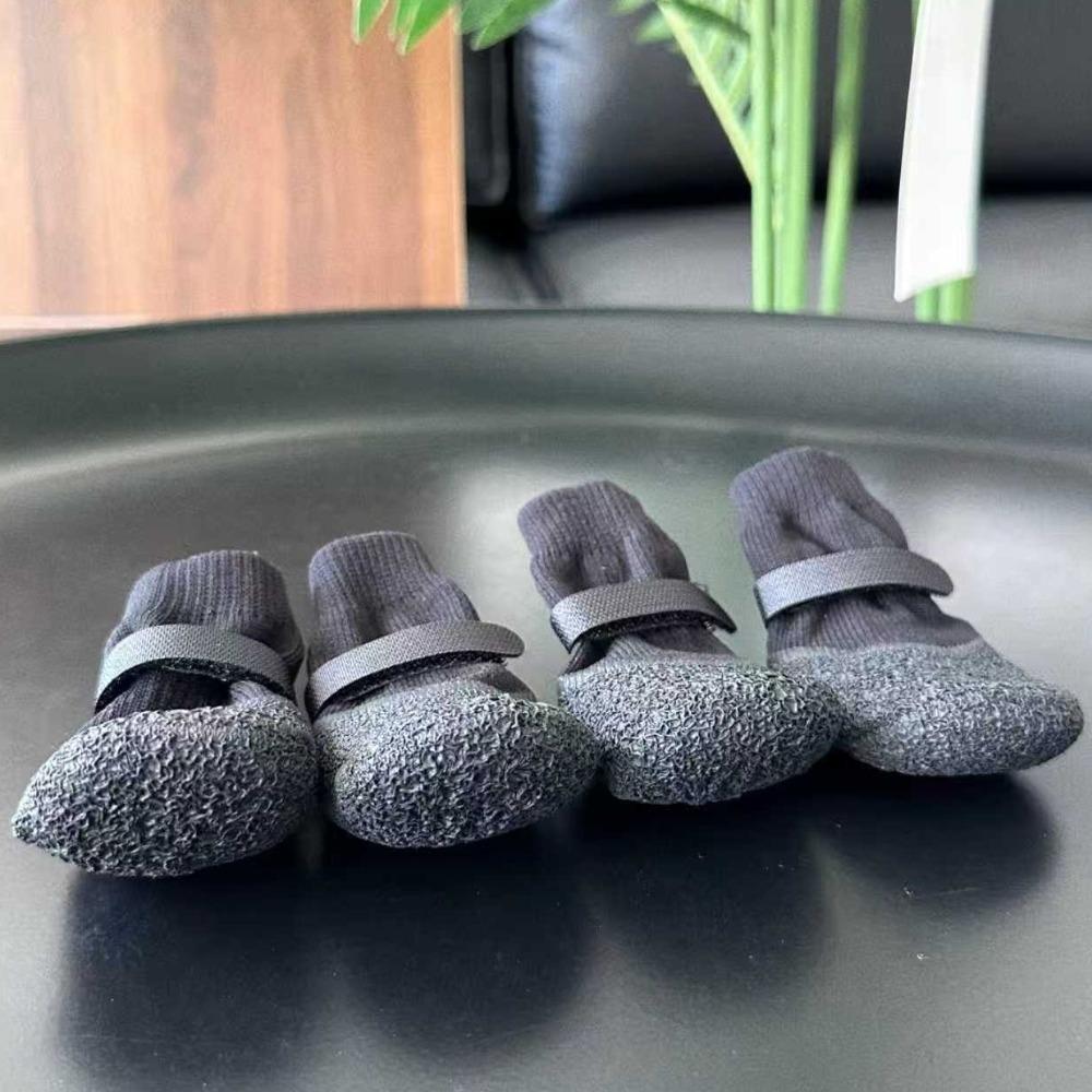4PCS Adjustable Dog Foot Cover Breathable Anti-slip Pet Socks Pet Supplies Dog Mesh Shoes Snow