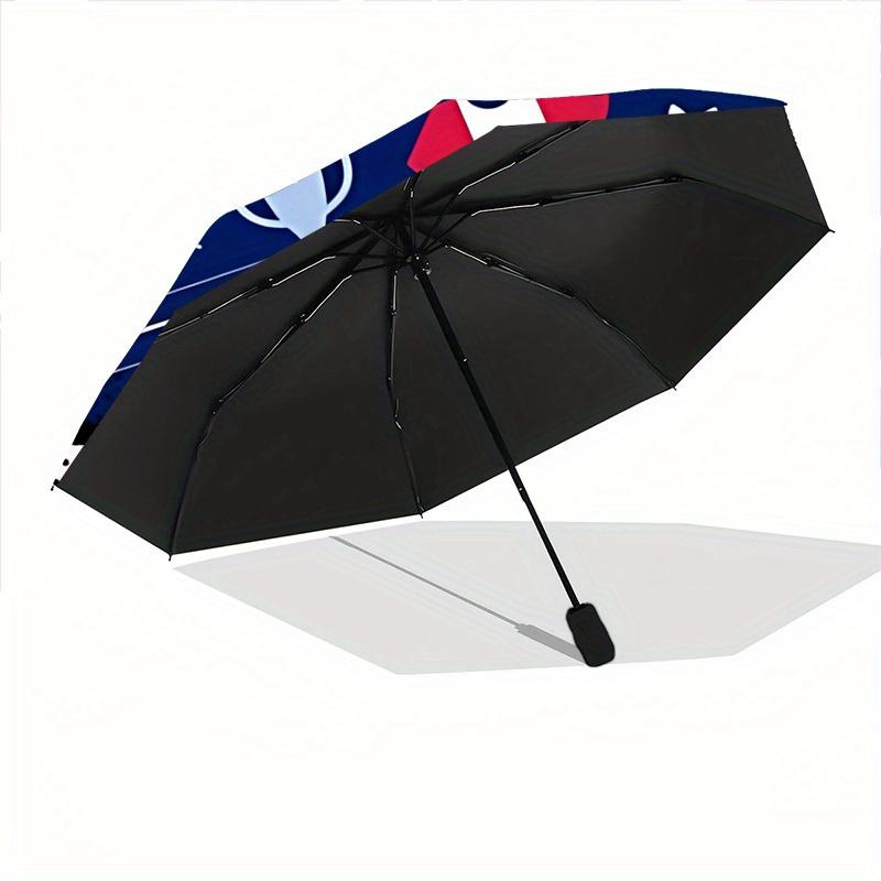 1pc Soccer Sports Automatic Open 8-Rib Windproof Umbrella, Travel & Commuting, Suitable for All Seasons