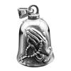 Motorcycle Lucky Bell Praying Hand Protector Luck Bell 3D Motorcycle Bell Biker Protecto Good Luck Riding Bell Luck Riding Bells