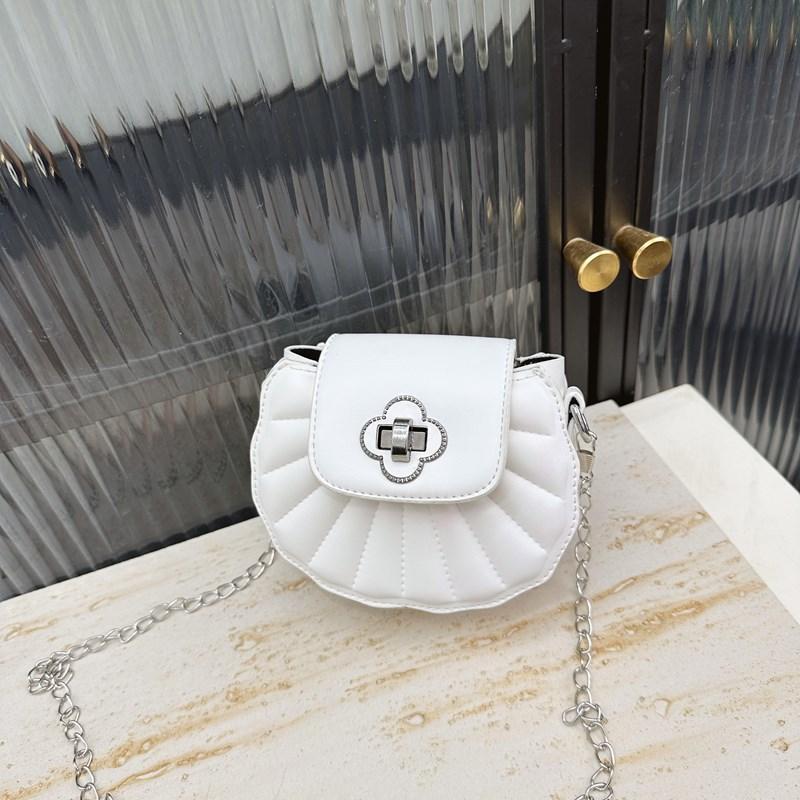 

Детская сумка новый замок мини на плечо женская сумка персонализированная модная для девочек сумка-мессенджер с цепочкой-веером One Size