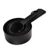 10Pcs/Set Black 5 Measuring Spoons 5 Cups Set for Baking Weighing Tools