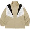 Reebok Giacca Antivento Bicolore a Blocchi con Collo Alto Twin Vector Confortevole Traspirante con Zip Intera Giacca Unisex Beige REJU4EJ39I2