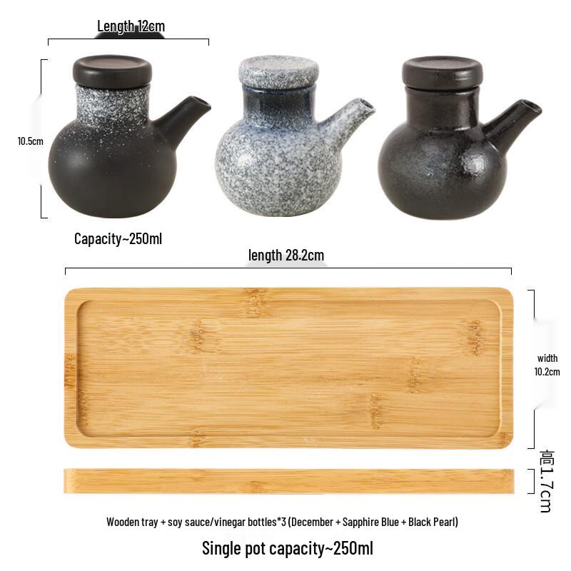 Ceramic Kitchen Seasoning Bottles Set