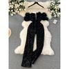 Accessible Luxury Ins Wear off-Shoulder Sequin Jumpsuit