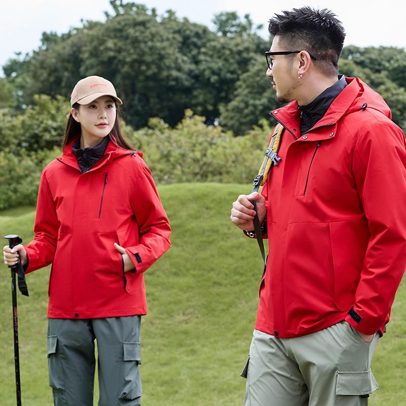 Mens Womens 3-in-1 Waterproof Windproof Winter Jacket With Removable 90% Duck Down Insulated Liner Hiking Skiing Outdoor