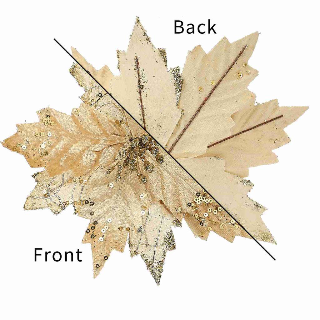 Glitter Flower Decor Simulated Xmas Tree Flower for Holiday Party Height 25cm Diameter 20cm