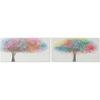 Picture - Home ESPRIT - Modern Tree - 120 X 60 Cm - 2 Units - Multicoloured