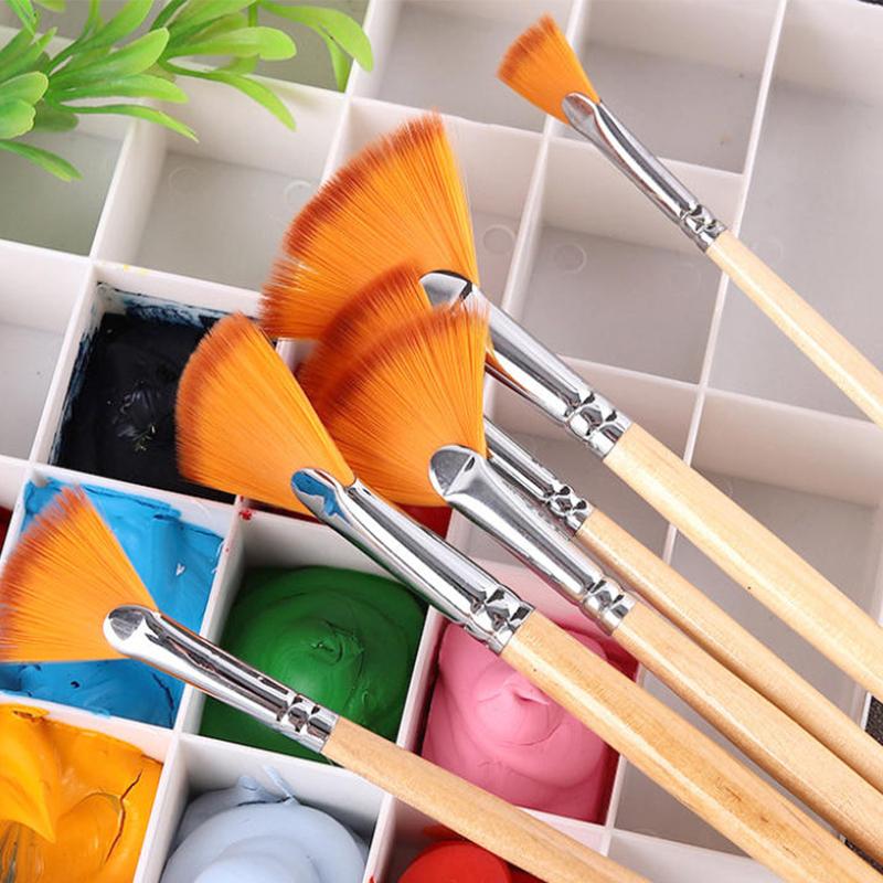 Professional Artist Paint Brush Set Nylon Bristles For Watercolor/Acrylic/Oil Painting Crafts & Face Body Handcraft Hook Line