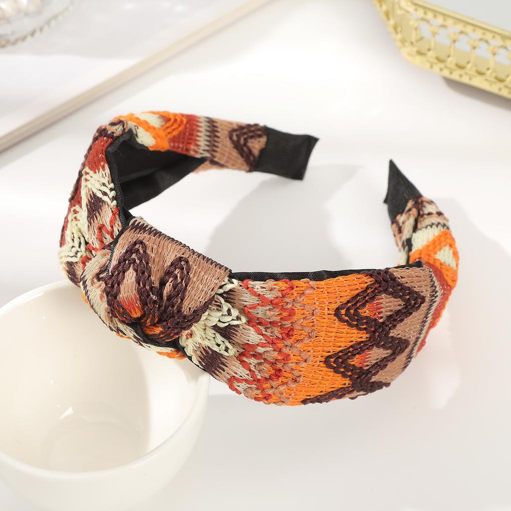 Crochet Wide Headbands Women Wash Face Makeup Hair Hoops Hairband Ladies Korean Sweet Beach Bezel Head Hoop Headwear Accessories