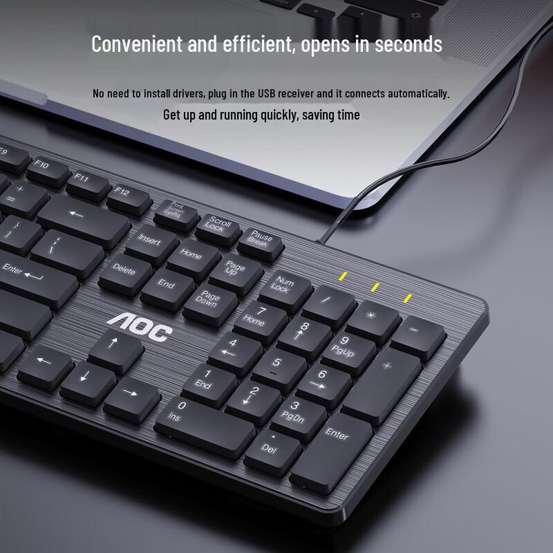 AOC KM401 Wired Keyboard and Mouse Combo