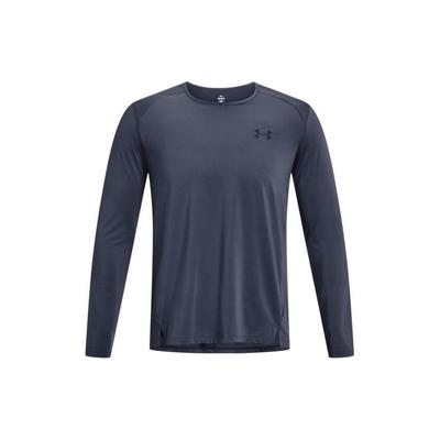 Logo Print Crew Neck Long Sleeve T-Shirt Men Tops Gray Blue 1376787-044
