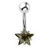Gold Plated Stainless Steel Medical Steel CZ Navel Button Ring Piercing Belly Stud Body Jewelry Engagement Gift
