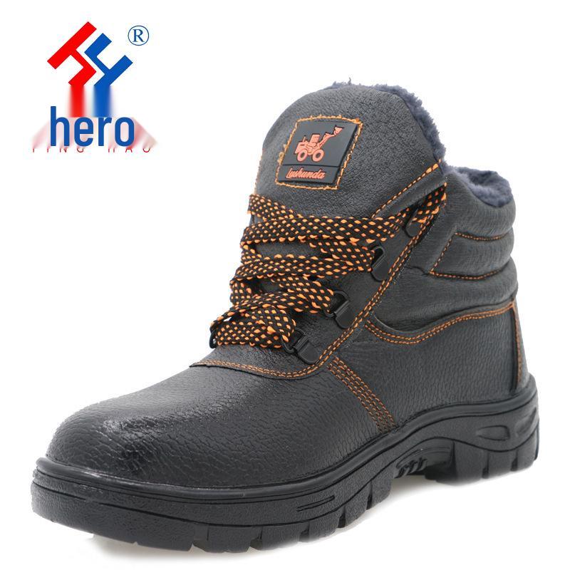 

Men s High-Top Protective Work Shoes - Anti-Smash, Anti-Puncture with Rubber Sole for Construction Safety