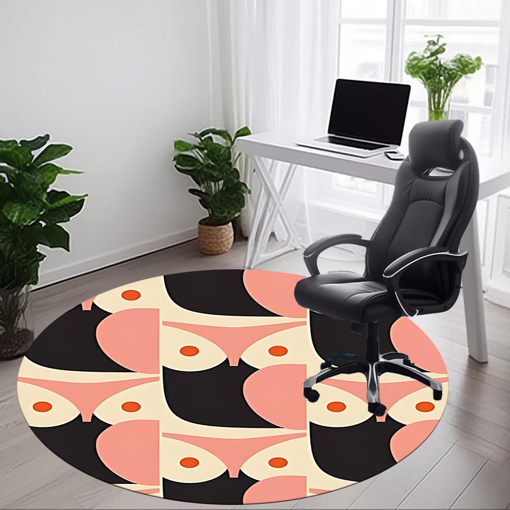 1pc Bust Pattern Office Round Area Rug, Indoor Mat Suitable For Office, Under Office Chairs Bedroom Living Room Home Decor, Room Deco