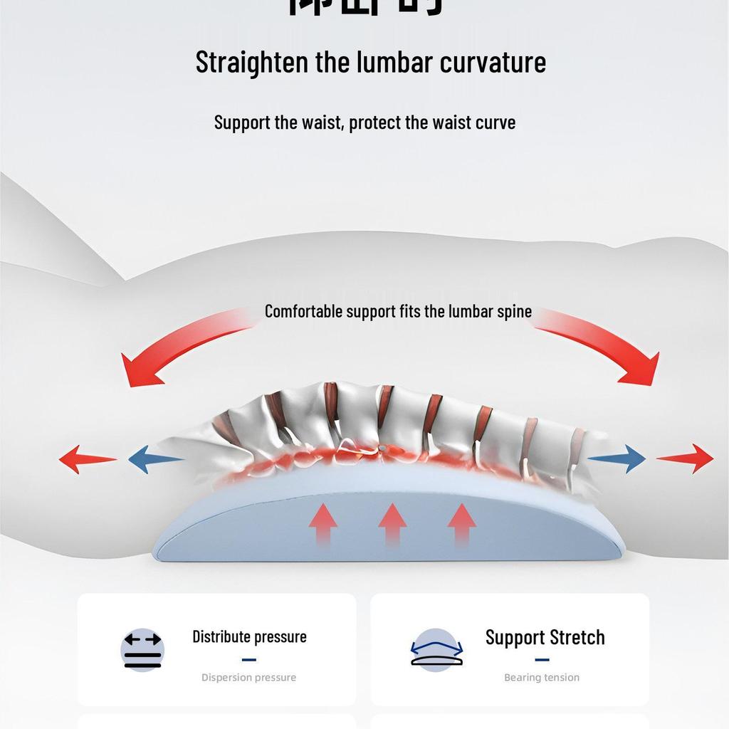 Lumbar Support Pillow for Sleeping - Ergonomic Waist Cushion for Spine Alignment and Comfort