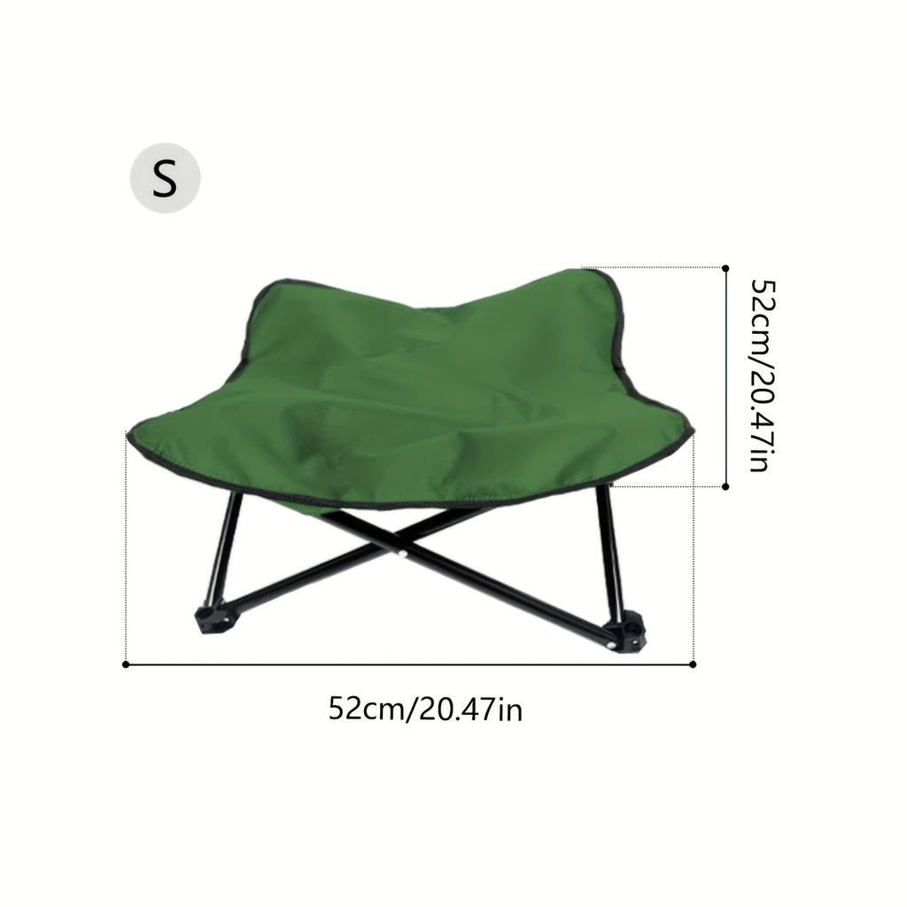 1pc Elevated Foldable Pet Bed, 600D Oxford Fabric Anti-Scratch Moisture-Proof, X-Stability Steel Frame, Breathable Portable Pet