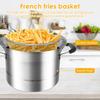Deep Fryer Pot Stainless Steel Fry Pot with Strainer Basket Portable Deep Fryer Multifunctional Deep Frying Pot Tempura Kleine