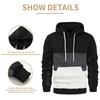 2023 Men's Autumn/Winter Color Block Patchwork Hoodie - European/American Fashion