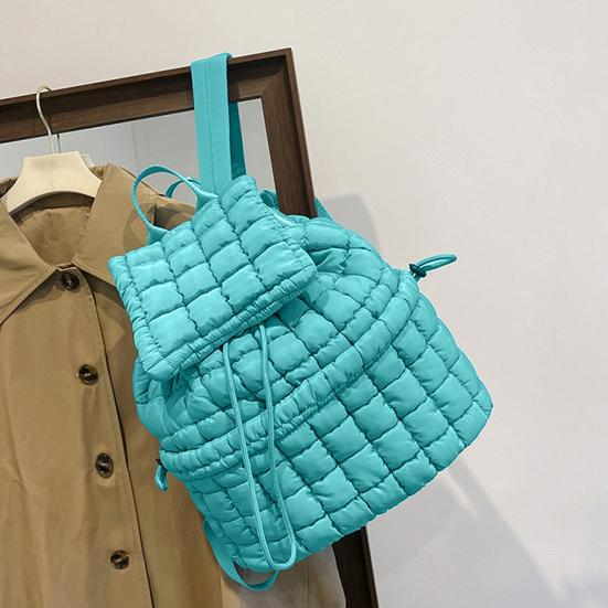 Women Backpack 18L Large Capacity Great Load Bearing Bubble Check Texture Outer Water