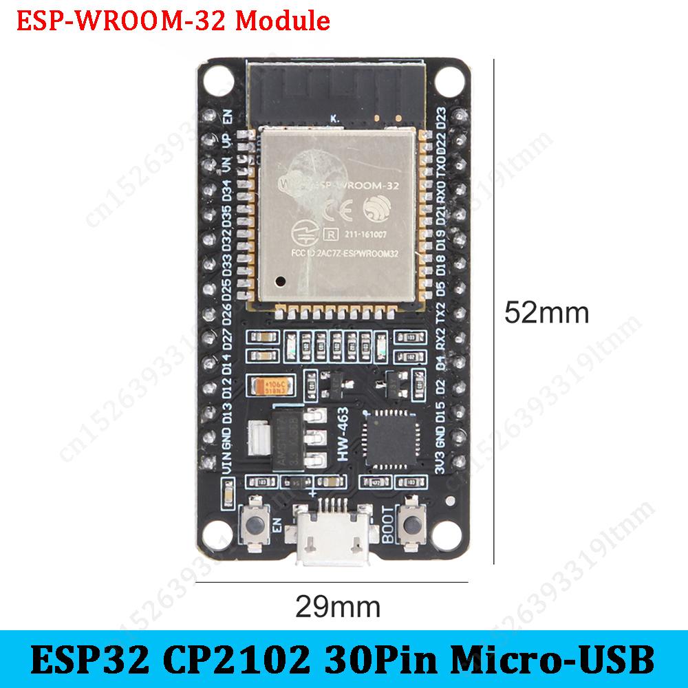 Placa de Desenvolvimento ESP32 TYPE-C/Micro-USB CH340C CP2102 ESP32 30PIN 38PIN Dual Core WiFi+Bluetooth ESP32-32 Módulo Sem Fio